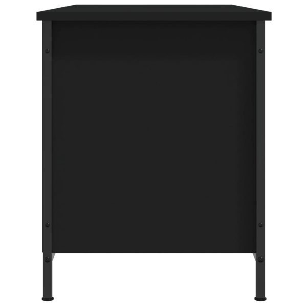 Móvel de TV 100x40x50 cm derivados de madeira preto - Image 5