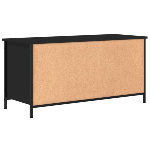 Móvel de TV 100x40x50 cm derivados de madeira preto - Image 6