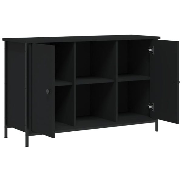 Móvel de TV 100x35x65 cm derivados de madeira preto - Image 6