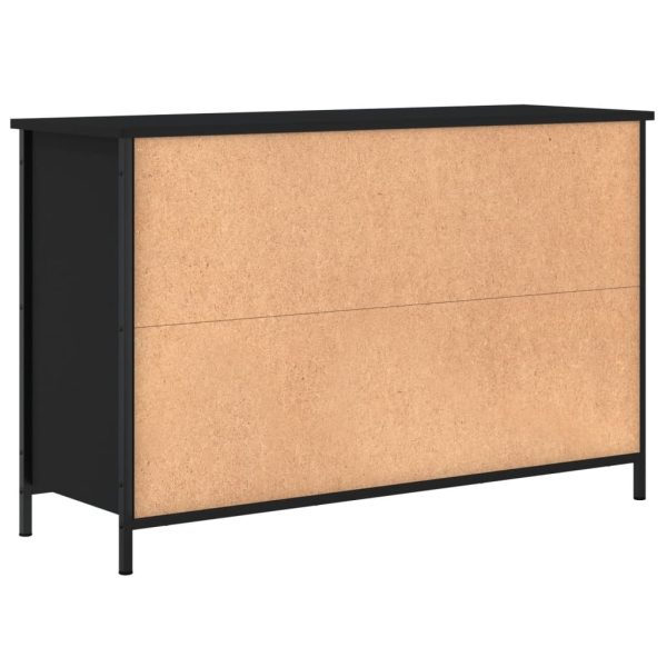 Móvel de TV 100x35x65 cm derivados de madeira preto - Image 8