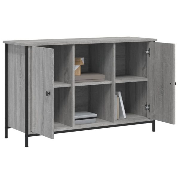 Móvel de TV 100x35x65 cm derivados de madeira cinzento sonoma - Image 4