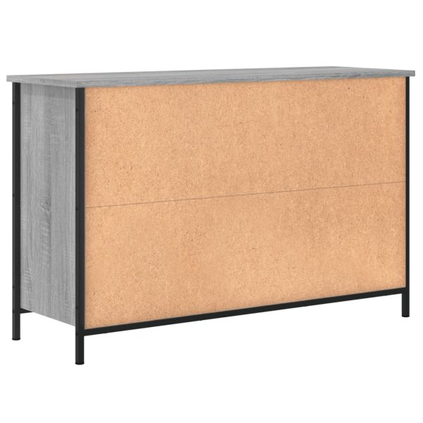 Móvel de TV 100x35x65 cm derivados de madeira cinzento sonoma - Image 8