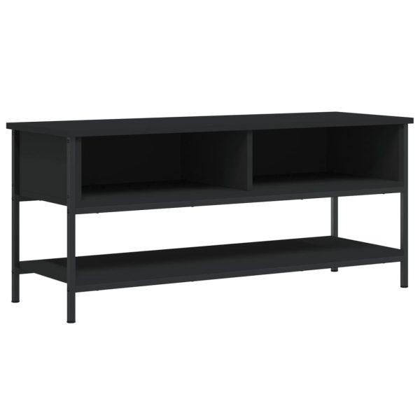 Móvel de TV 100x35x45 cm derivados de madeira preto - Image 2