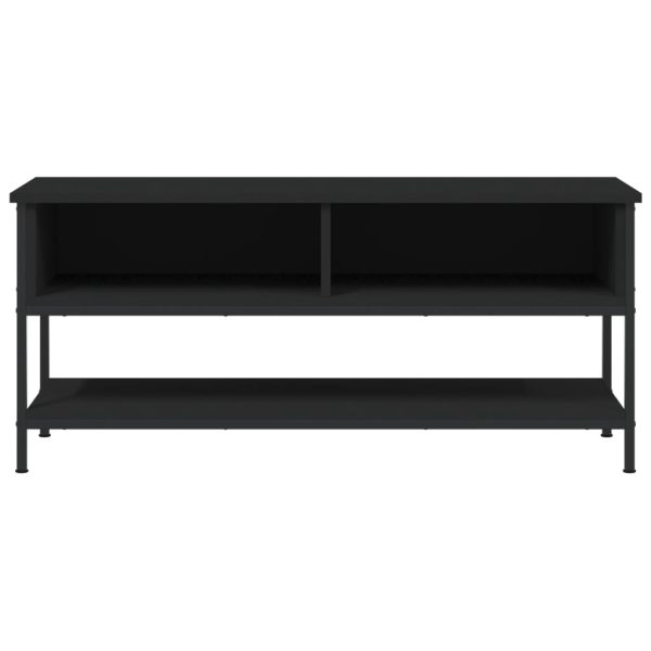 Móvel de TV 100x35x45 cm derivados de madeira preto - Image 4