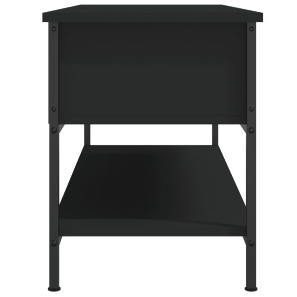 Móvel de TV 100x35x45 cm derivados de madeira preto - Image 5