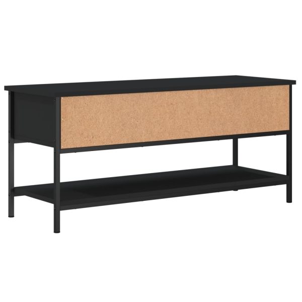 Móvel de TV 100x35x45 cm derivados de madeira preto - Image 6