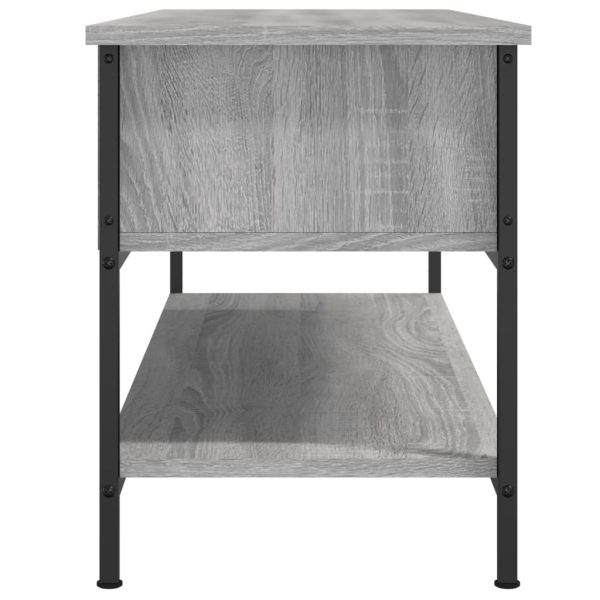 Móvel de TV 100x35x45 cm derivados de madeira cinzento sonoma - Image 5