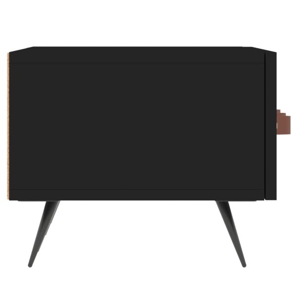 Móvel de TV 80x36x50 cm derivados de madeira preto - Image 7