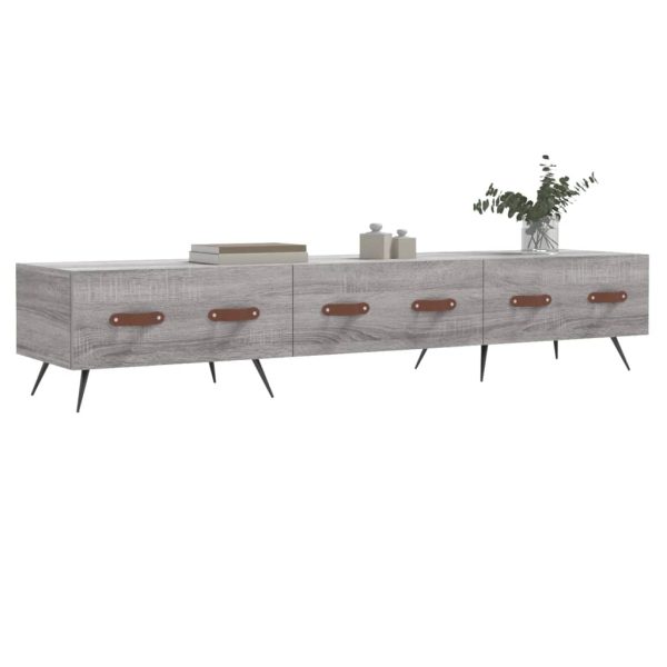Móvel de TV 150x36x30 cm derivados de madeira cinzento sonoma - Image 3