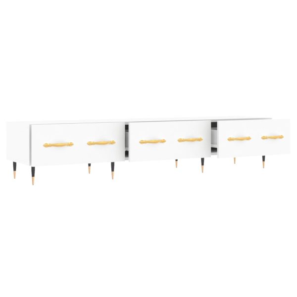 Móvel de TV 150x36x30 cm derivados de madeira branco - Image 6