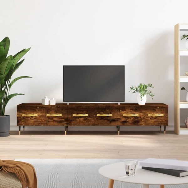 Móvel de TV 150x36x30 cm derivados de madeira carvalho fumado