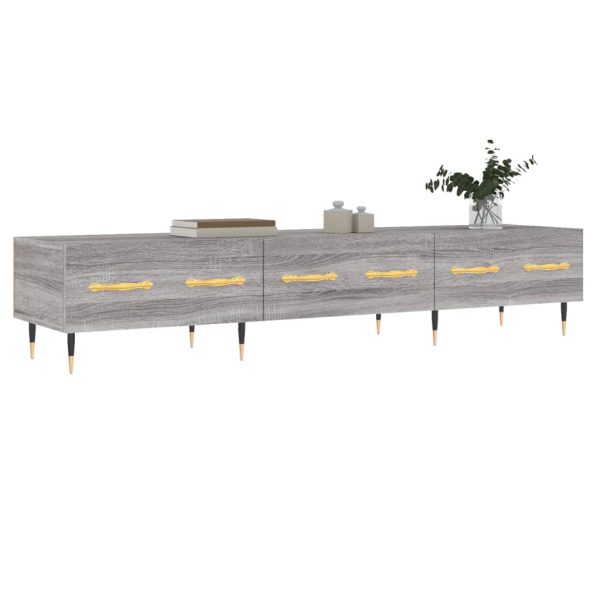 Móvel de TV 150x36x30 cm derivados de madeira cinzento sonoma - Image 3