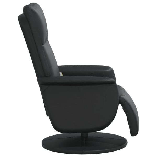 Cadeira massagens reclinável c/apoio pés couro artificial preto - Image 4