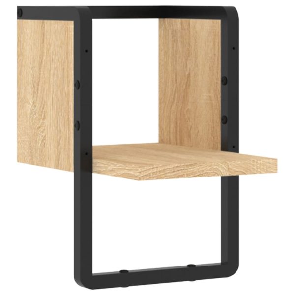 Prateleira de parede com barra 20x25x30 cm carvalho sonoma - Image 2