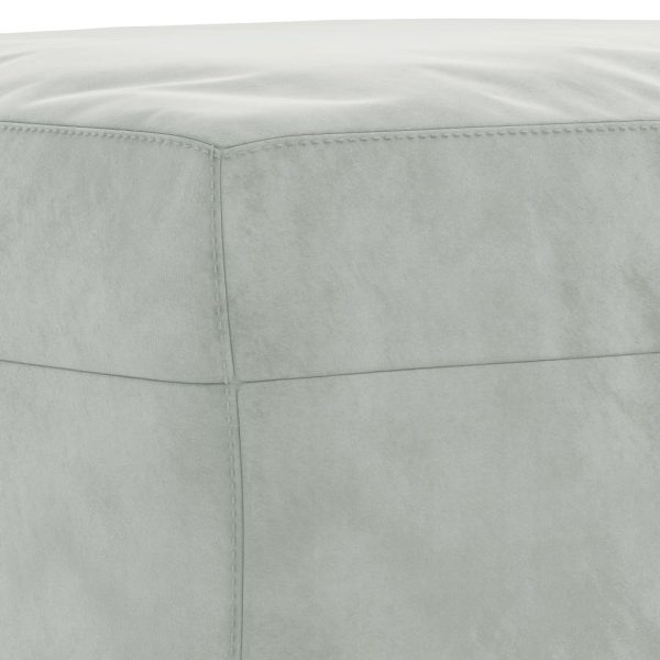 3 pcs conjunto de sofás com almofadões veludo cinzento-claro - Image 7