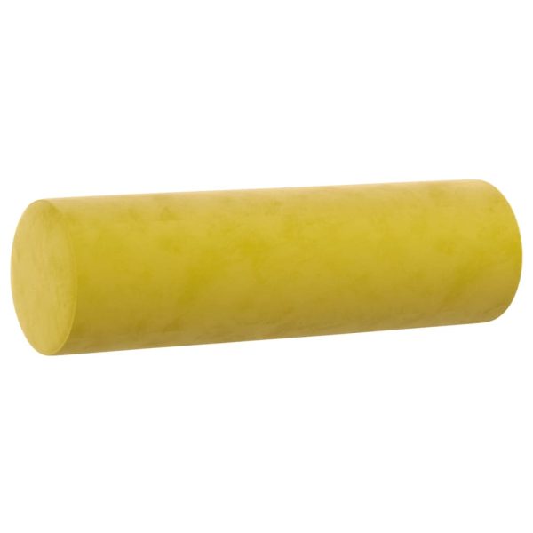 2 pcs conjunto de sofás com almofadas veludo amarelo - Image 5