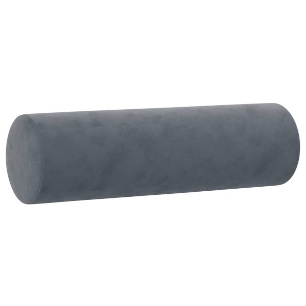3 pcs conjunto de sofás com almofadas veludo cinzento-escuro - Image 6