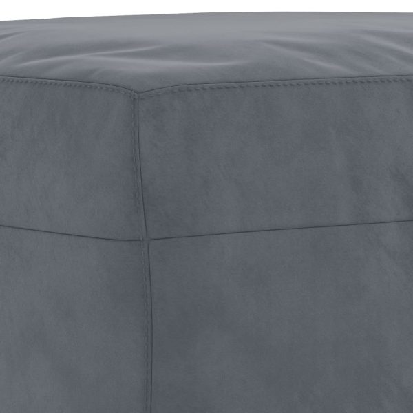 3 pcs conjunto de sofás com almofadas veludo cinzento-escuro - Image 8