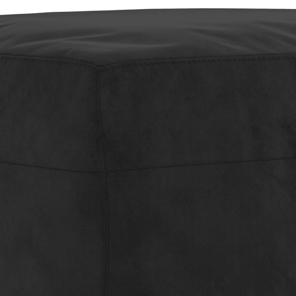 3 pcs conjunto de sofás com almofadas veludo preto - Image 8