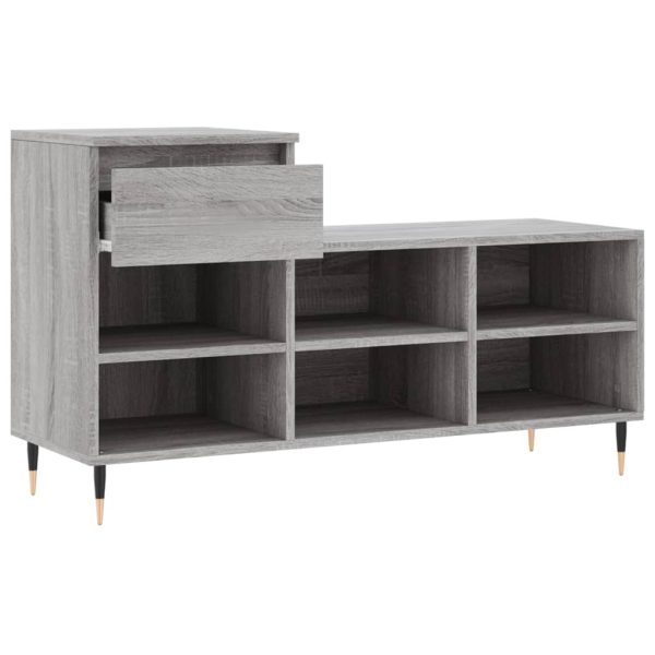 Sapateira 102x36x60 cm derivados de madeira cinzento sonoma - Image 6