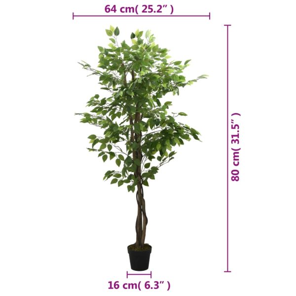 Figueira artificial 378 folhas 80 cm verde - Image 5