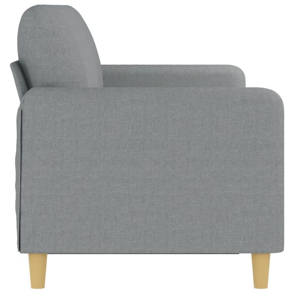 Sofá de 3 lugares 180 cm tecido cinza-claro - Image 4