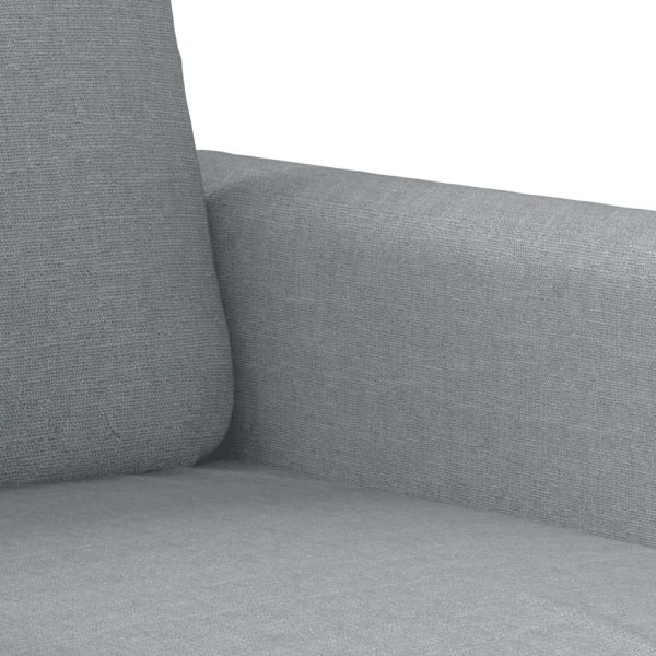 Sofá de 3 lugares 180 cm tecido cinza-claro - Image 6