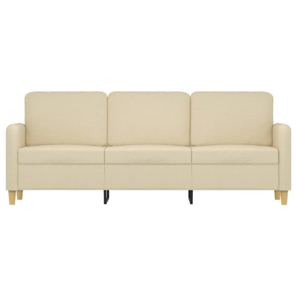 Sofá de 3 lugares tecido 180 cm cor creme - Image 3