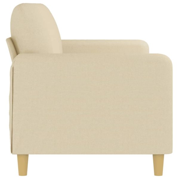 Sofá de 3 lugares tecido 180 cm cor creme - Image 4