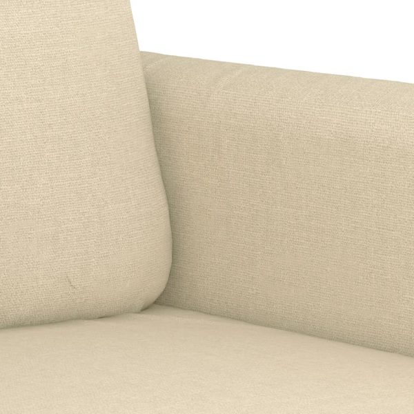 Sofá de 3 lugares tecido 180 cm cor creme - Image 6