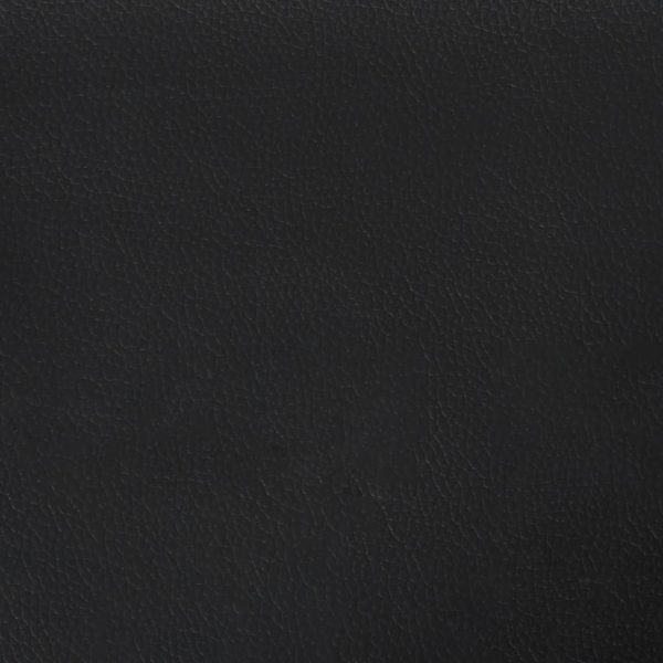 Sofá de 2 lugares 140 cm couro artificial preto - Image 7