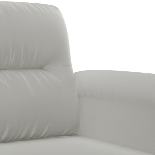 Poltrona tecido de microfibra 60 cm cinzento-claro - Image 6
