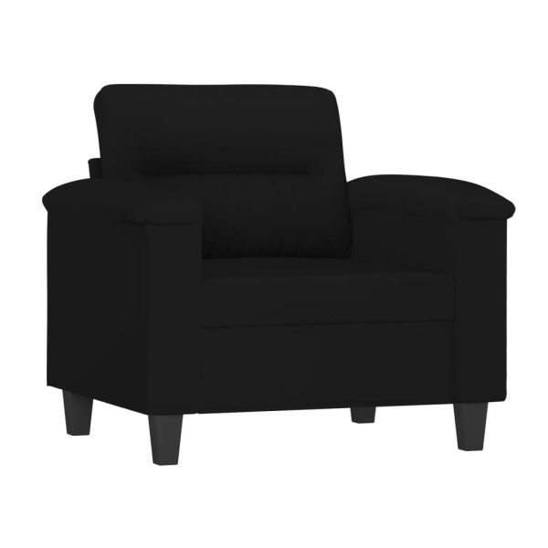 Poltrona 60 cm tecido de microfibra preto - Image 2