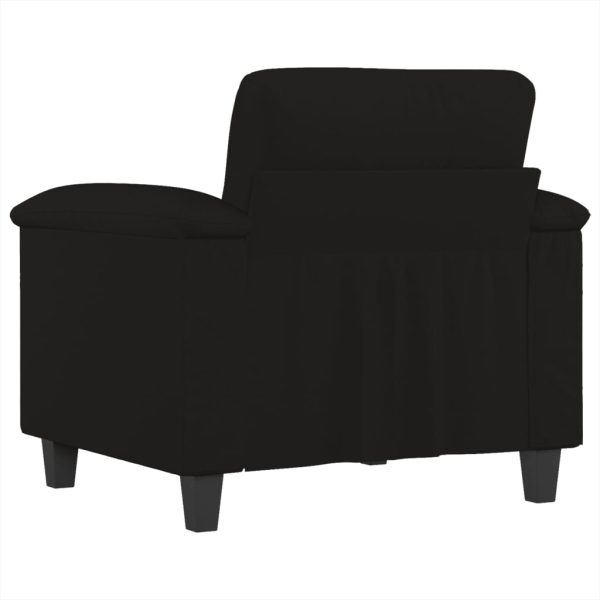 Poltrona 60 cm tecido de microfibra preto - Image 5