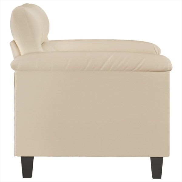 Poltrona 60 cm tecido de microfibra cor creme - Image 4