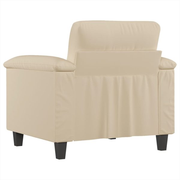 Poltrona 60 cm tecido de microfibra cor creme - Image 5