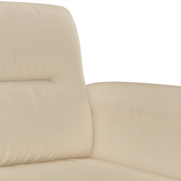 Poltrona 60 cm tecido de microfibra cor creme - Image 6