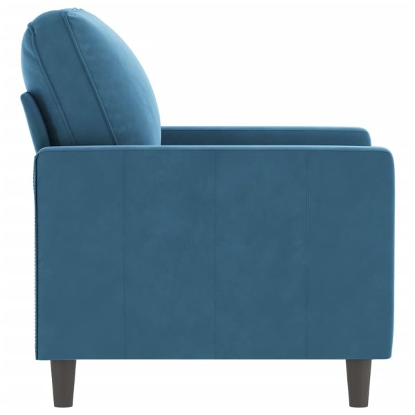 Poltrona 60 cm veludo azul - Image 4