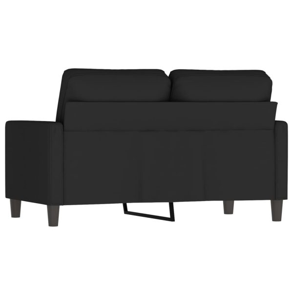 Sofá de 2 lugares veludo 120 cm preto - Image 5