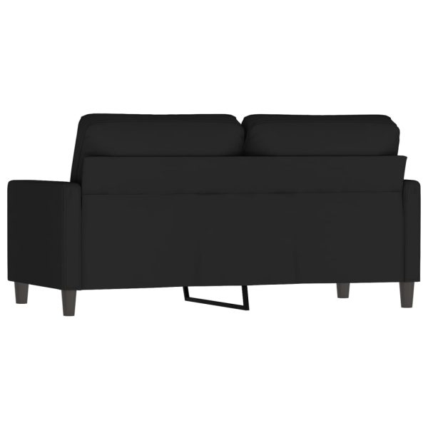 Sofá de 2 lugares veludo 140 cm preto - Image 5