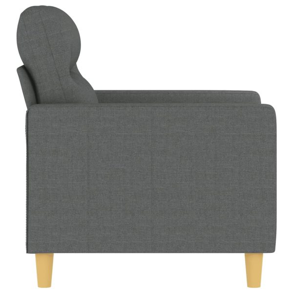 Poltrona 60 cm tecido cinzento-escuro - Image 4