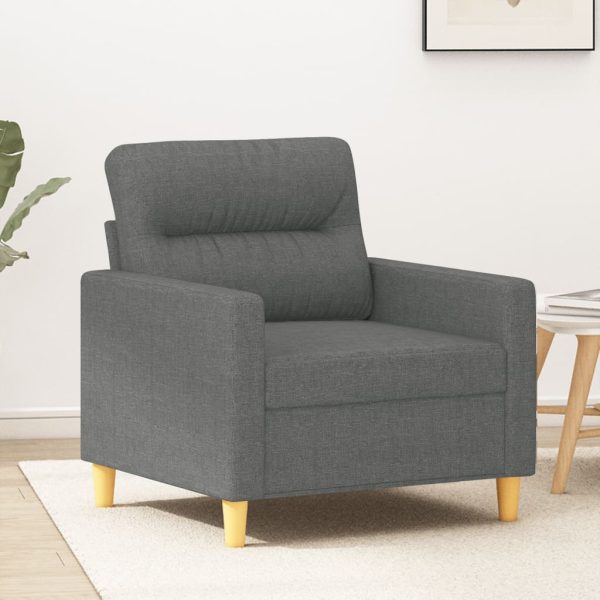 Poltrona 60 cm tecido cinzento-escuro