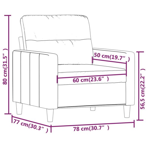 Poltrona 60 cm tecido cor creme - Image 8