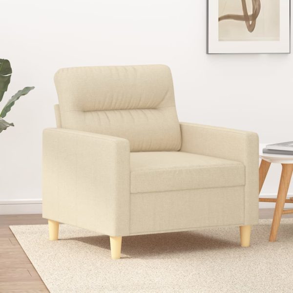 Poltrona 60 cm tecido cor creme