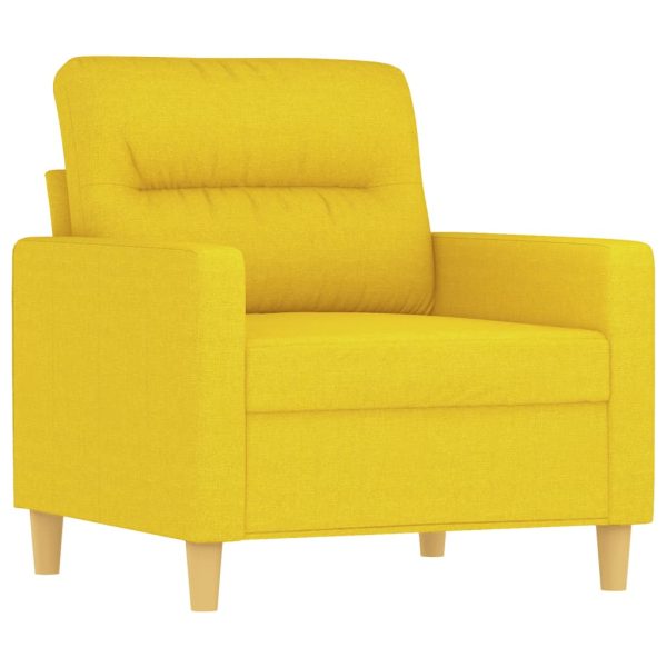 Poltrona 60 cm tecido amarelo-claro - Image 2