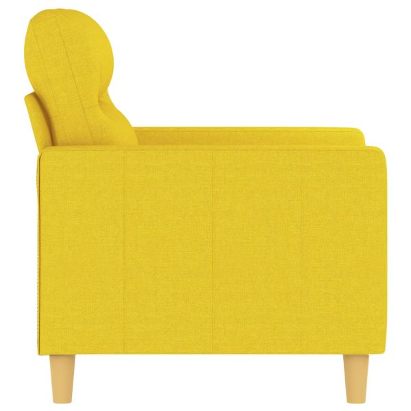 Poltrona 60 cm tecido amarelo-claro - Image 4