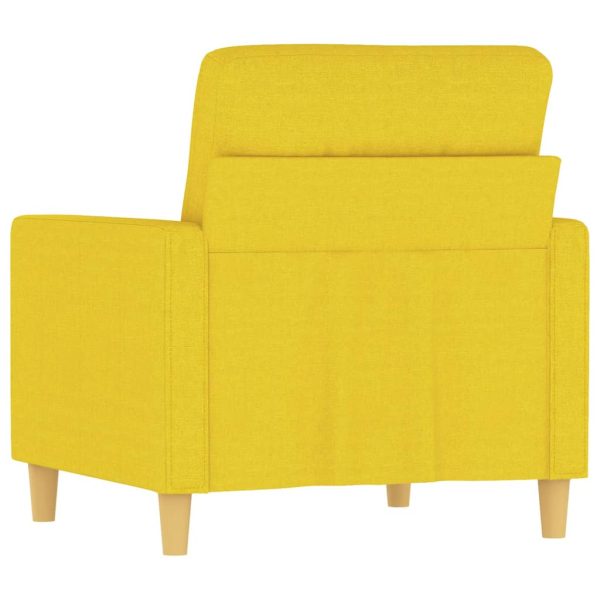 Poltrona 60 cm tecido amarelo-claro - Image 5