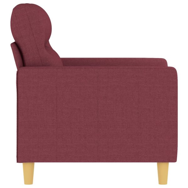 Poltrona 60 cm tecido vermelho tinto - Image 4