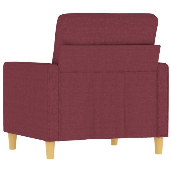 Poltrona 60 cm tecido vermelho tinto - Image 5