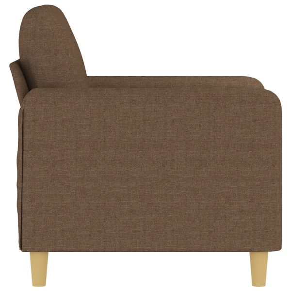 Poltrona 60 cm tecido castanho - Image 4